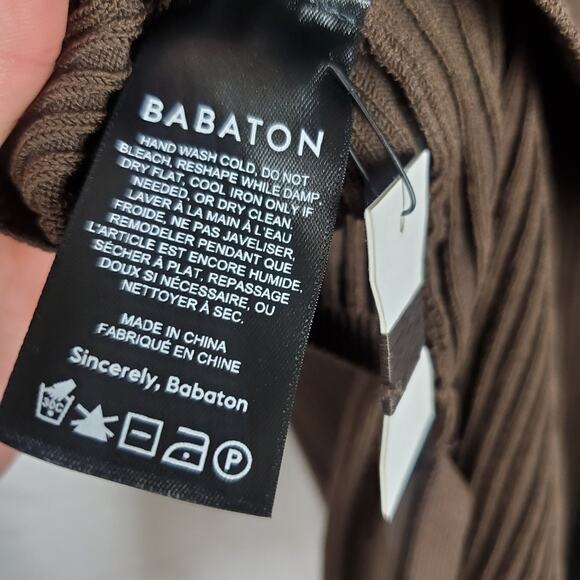 NEW Babaton Ambrosia Sculpt Knit Top Size 2XL Coffee Bean Brown Long Sleeve Rib - Picture 12 of 16